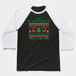 Family Christmas - Groovy Christmas SCHNEIDER family, Family Christmas T-shirt, Pjama T-shirt Baseball T-Shirt